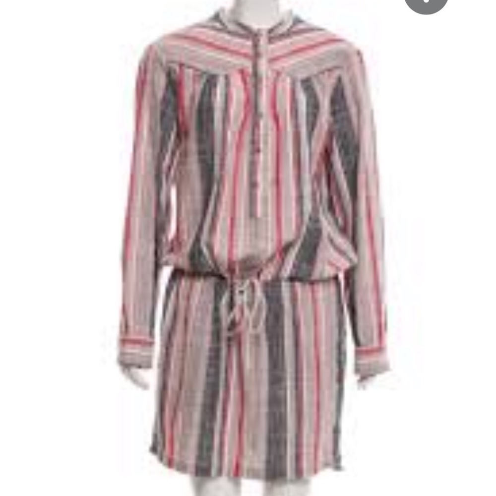 XiRENA Emersyn Striped Long Sleeve Dress w Tie M